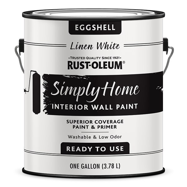 RustOleum Interior Paint, Eggshell, Eggshell 343991 Zoro
